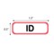 Nevs Position Labels - ID 1/2" x 1-1/2" White w/Red & Black XP-258 - alternate 2